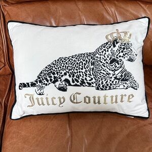 🐆 Juicy Couture Leopard Crown Decorative Pillow 🐆